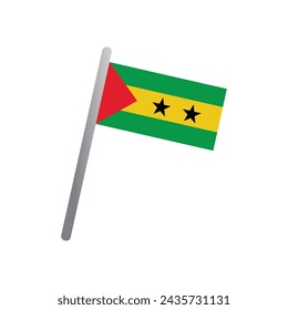 sao tome and principe flag icon vector template illustration logo design