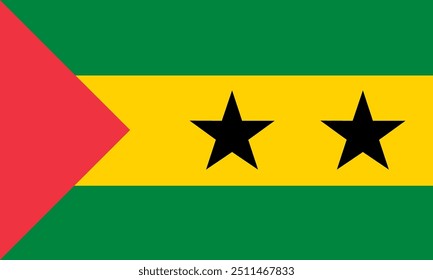 Sao Tome And Principe flag national material design