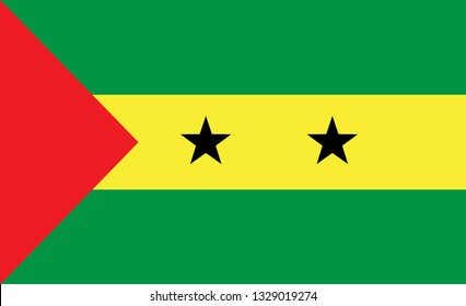 Sao Tome and Principe  flag. Simple vector Sao Tome and Principe  flag