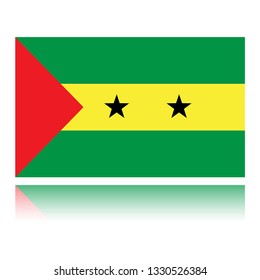Sao Tome and Principe flag. Simple vector Sao Tome and Principe