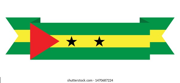 Sao Tome and Principe flag. Simple vector Sao Tome and Principe