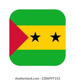 Sao Tome and Principe flag simple illustration for independence day or election