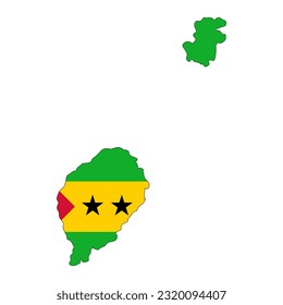 Sao Tome and Principe flag simple illustration for independence day or election