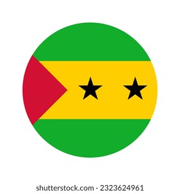 Sao Tome and Principe flag simple illustration for independence day or election