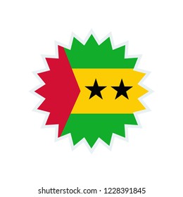 Sao Tome and Principe flag. Sao Tome and Principe star flag.