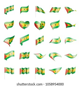 Sao Tome and Principe flag, vector illustration