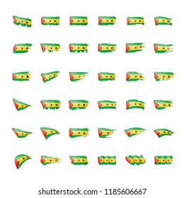 Sao Tome and Principe flag, vector illustration