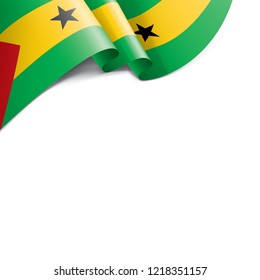 Sao Tome and Principe flag, vector illustration on a white background