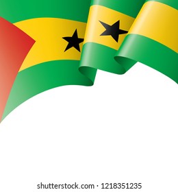 Sao Tome and Principe flag, vector illustration on a white background