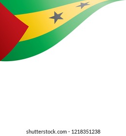 Sao Tome and Principe flag, vector illustration on a white background