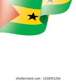 Sao Tome and Principe flag, vector illustration on a white background