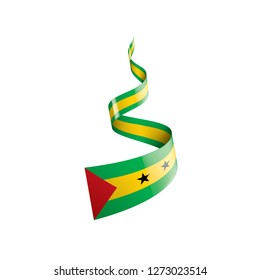 Sao Tome and Principe flag, vector illustration on a white background