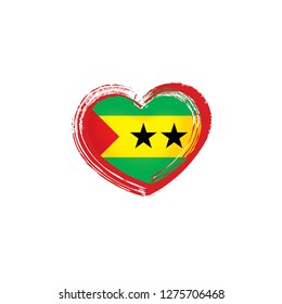 Sao Tome and Principe flag, vector illustration on a white background