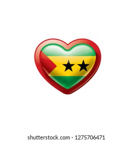 Sao Tome and Principe flag, vector illustration on a white background