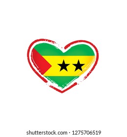 Sao Tome and Principe flag, vector illustration on a white background