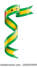 Sao Tome and Principe flag, vector illustration on a white background
