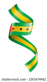 Sao Tome and Principe flag, vector illustration on a white background