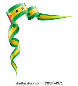 Sao Tome and Principe flag, vector illustration on a white background