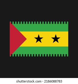 Sao Tome and Principe Flag Vector. National Flag