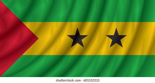 Sao Tome and Principe flag vector illustration.