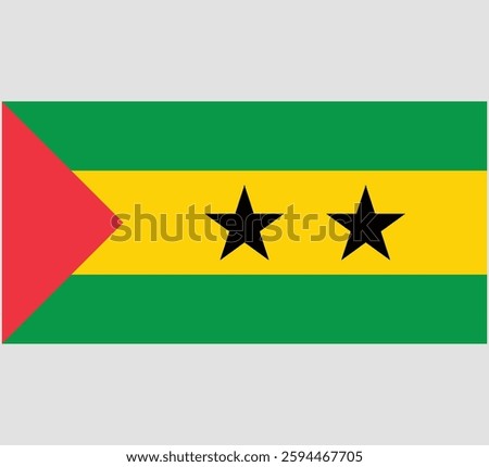 Sao Tome and Principe Flag Vector Design , Sao Tome and Principe Country Flag