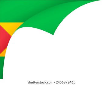 Sao Tome and Principe flag wave isolated on png or transparent background vector illustration.