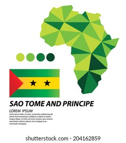 Sao Tome and Principe geometric concept design