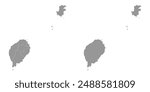 Sao Tome and Principe map with administrative divisions. Vector illustration.