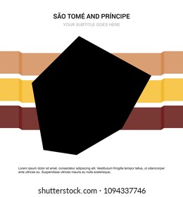 Sao Tome And Principe map with creative design vector 