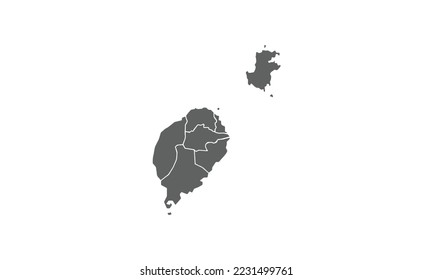 Sao Tome and Principe map isolated on white background.for annual infographics report website layout.