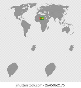 Sao Tome and Principe Map Set with World Location.