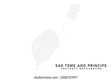 Sao Tome and Principe Map - World Map International vector template with High detailed including grey color and grey line isolated on white background for design - Vector illustration eps 10