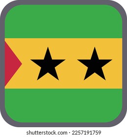 Sao tome and principe national flag  vector Illustration material
