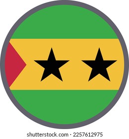 Sao tome and principe national flag icon vector Illustration material