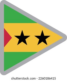 Sao tome and principe national flag icon vector Illustration material