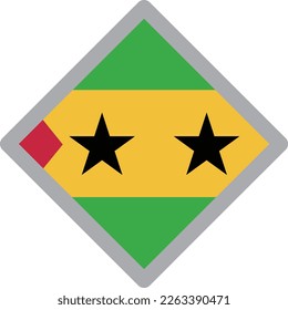 Sao tome and principe national flag icon vector Illustration material