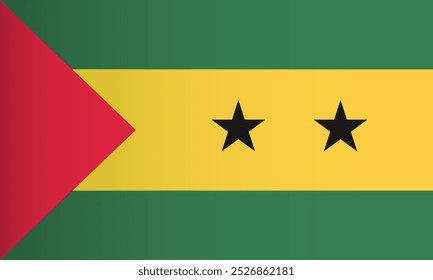 Sao Tome and Principe national flag. Coutry identity