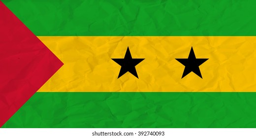 Sao Tome and Principe paper  flag