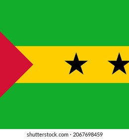 Sao Tome and Principe Square Country Flag Icon
