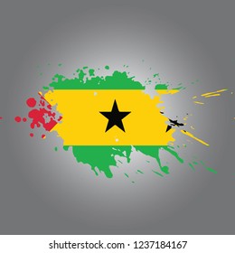 Sao Tome and Principe Vector paint stain