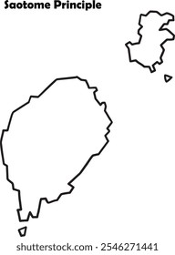 Sao Tome and Principle map outline