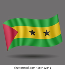 Sao Tome waving flag