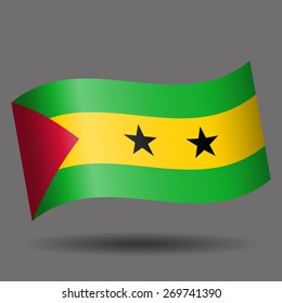 Sao Tome waving flag
