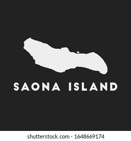 Saona Island icon. Map on dark background. Stylish Saona Island map with name. Vector illustration.