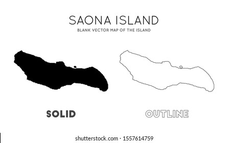 Saona Island map. Borders of Saona Island for your infographic. Vector illustration.