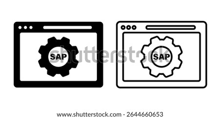SAP gear icon symbol set