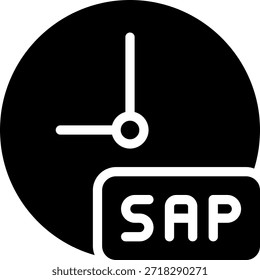 Vector de ilustración de icono de glifo de SAP