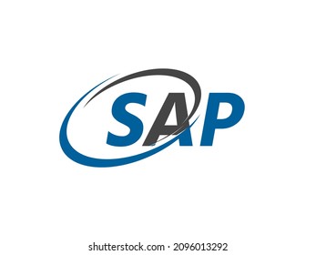 SAP letter creative modern elegant swoosh logo design