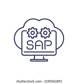 SAP Line Icon With A Cloud