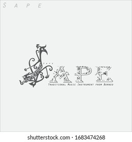 Sape - Vector hand drawn lettering phrase. Modern brush calligraphy.